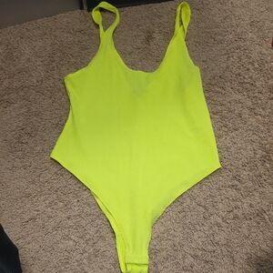 Neon Yellow Body Suit Size Large